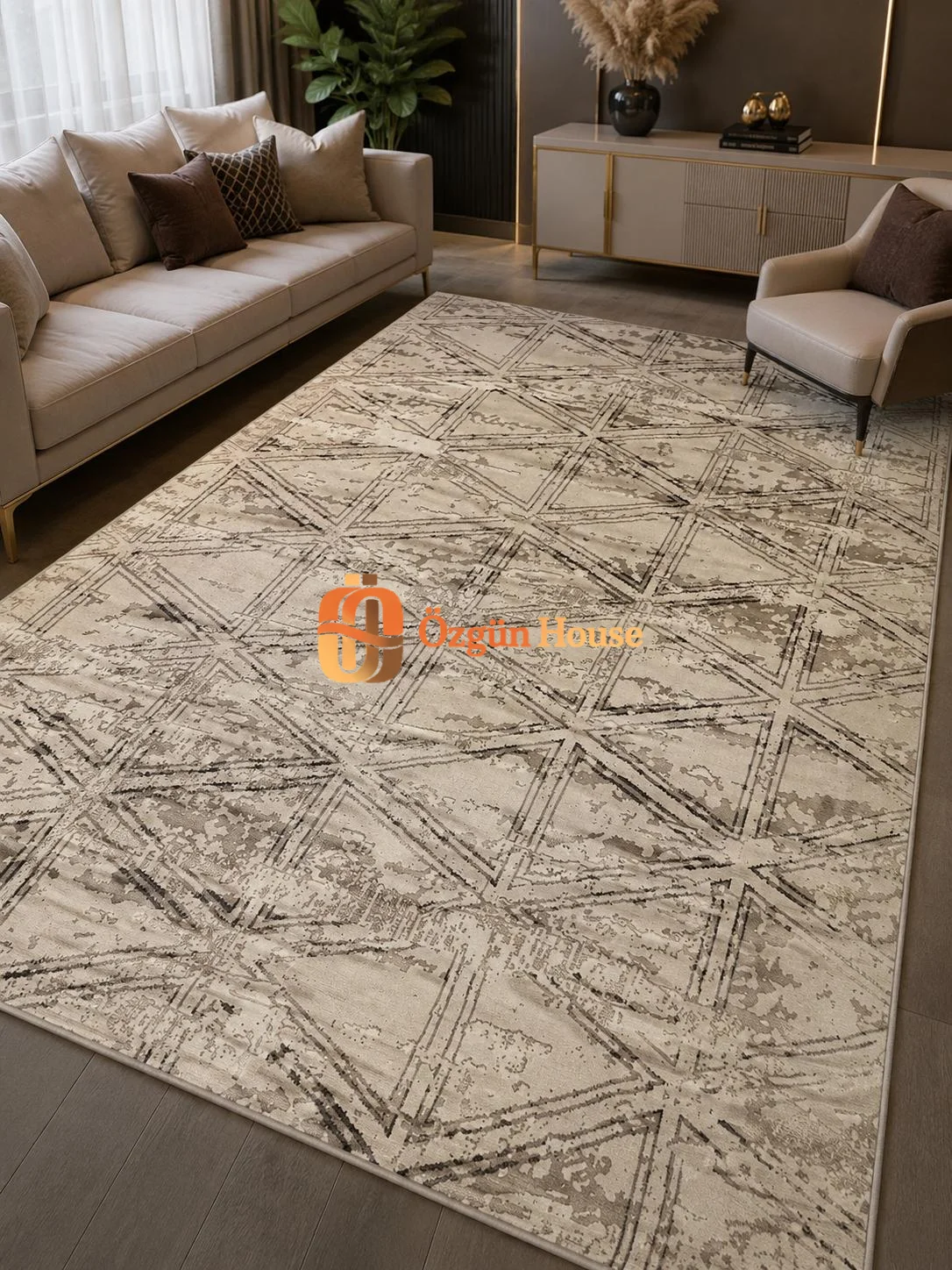 Soft Geometri Dört Mevsim Carpet - Mevsimlik Halı ürünü